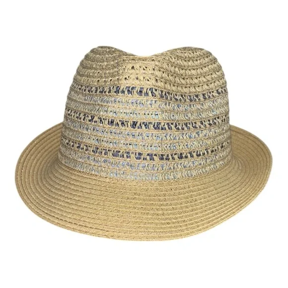 Nine West | Accessories | Nine West Tan And Blue Woven Hat  display picture 1
